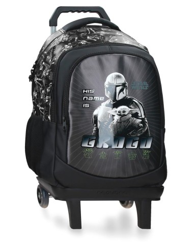 MOCHILA ADAP. 46CM 3C. C/CARRO. HIS NAME IS GROGU